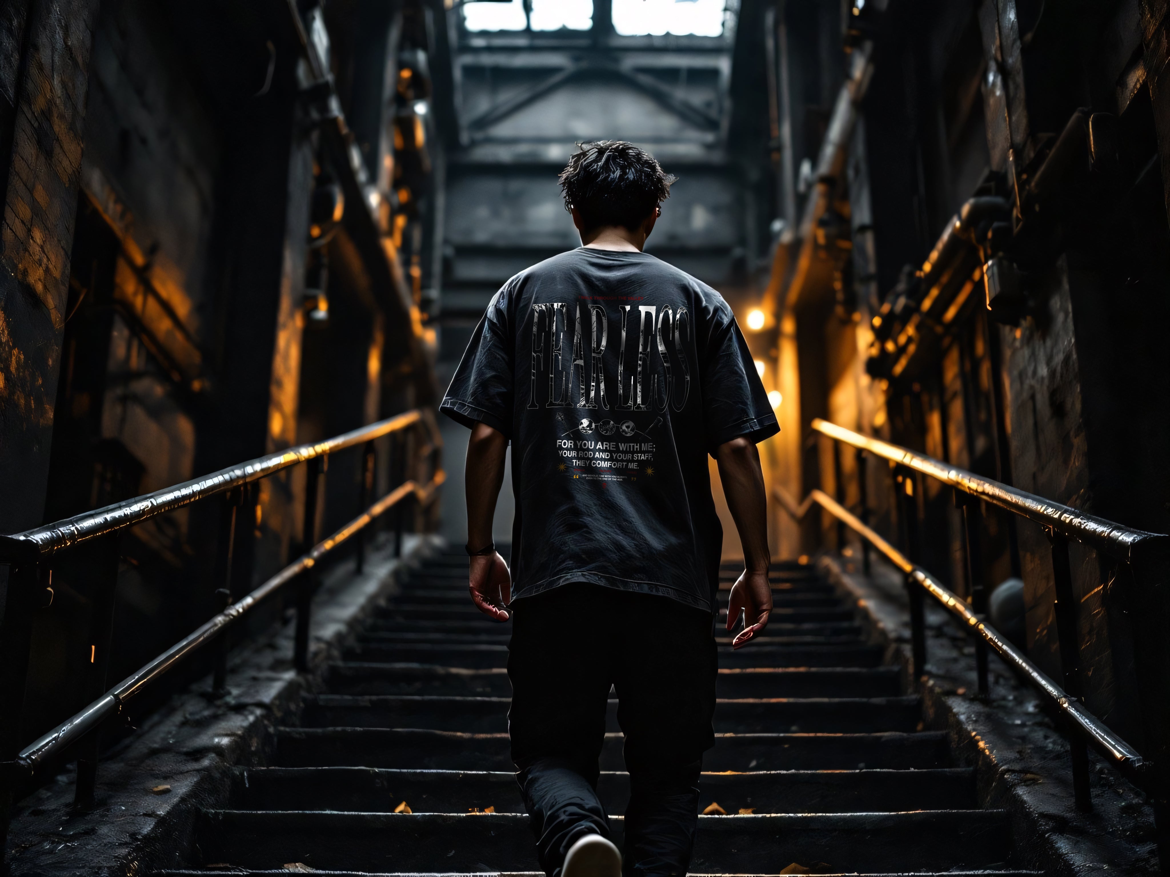 Fearless | Oversized Tee in Acidwash Black The Project J