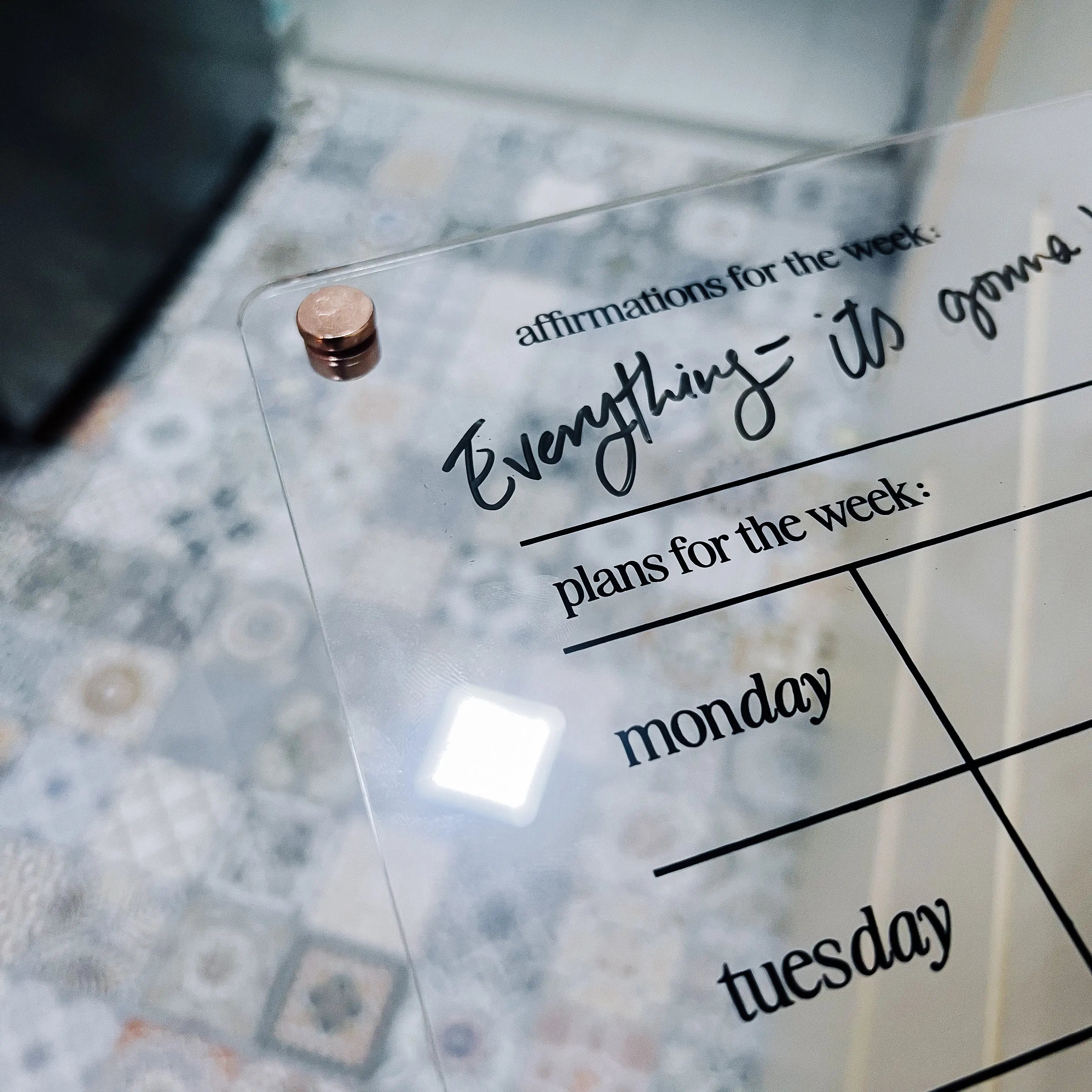 Abundance Magnetic Board (Snow White) - The Project J