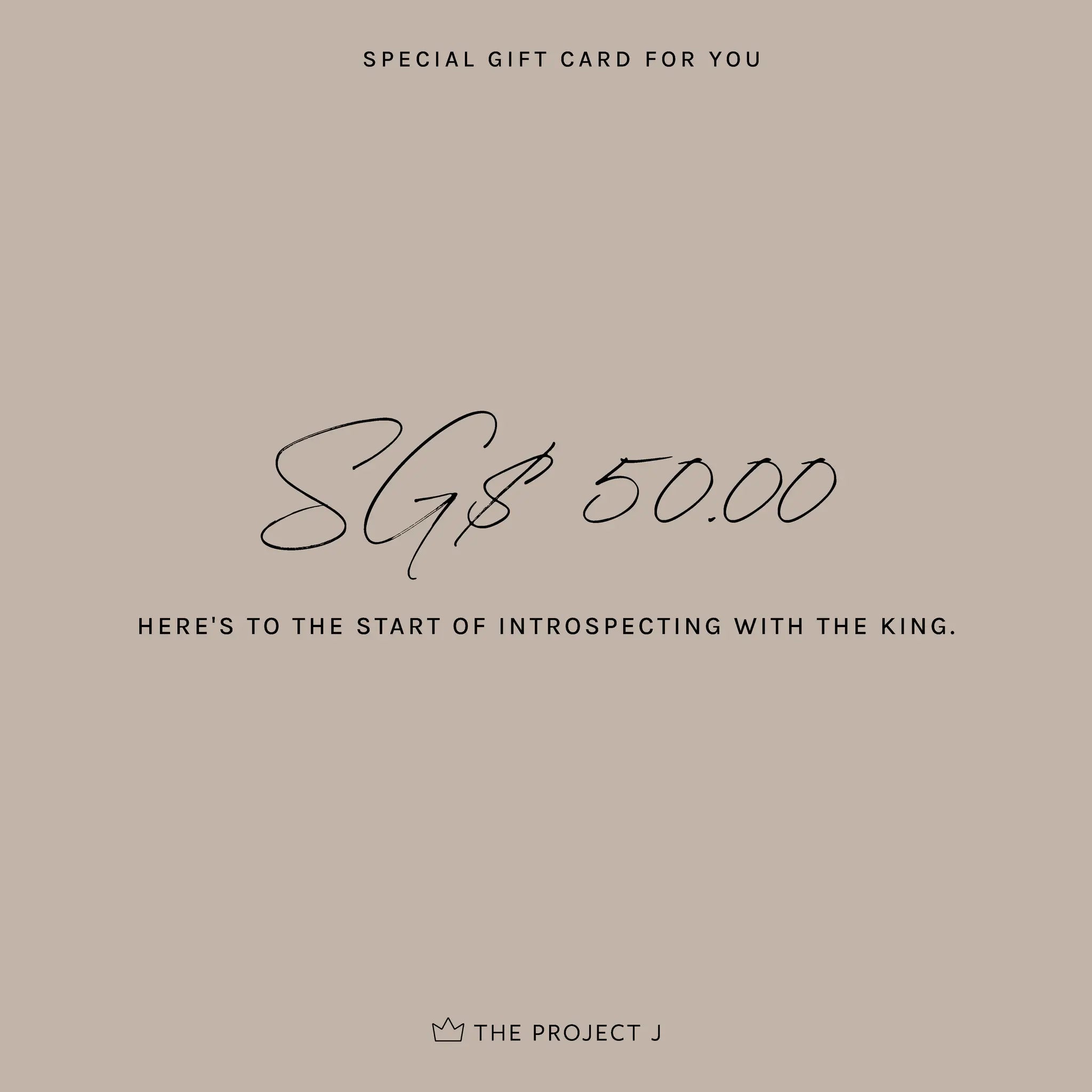 Send a Gift Card - The Project J