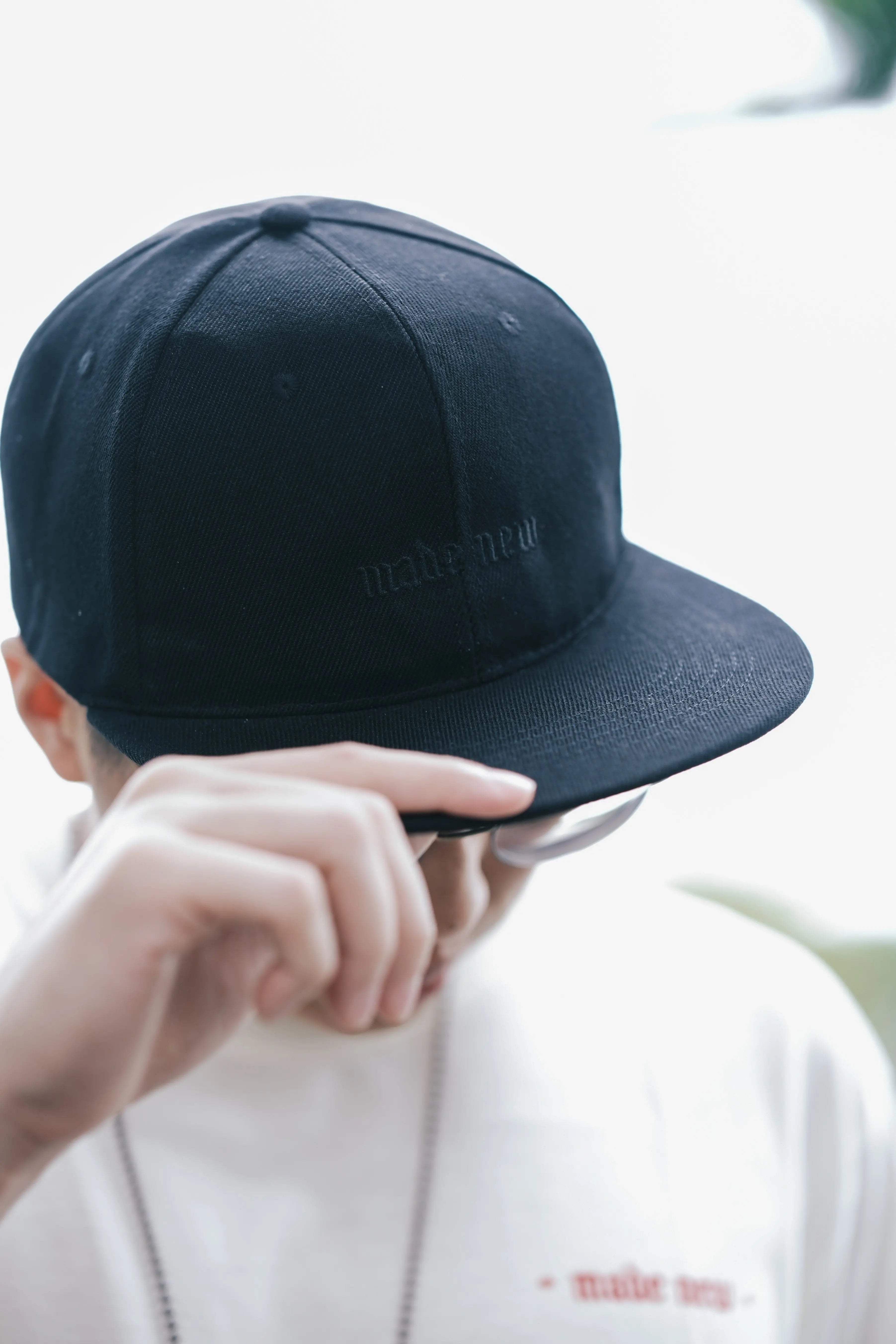 The Project J Faith Apparels Made New Caps Snapback Cap Black on Black Christian Gifts Baptism Singapore