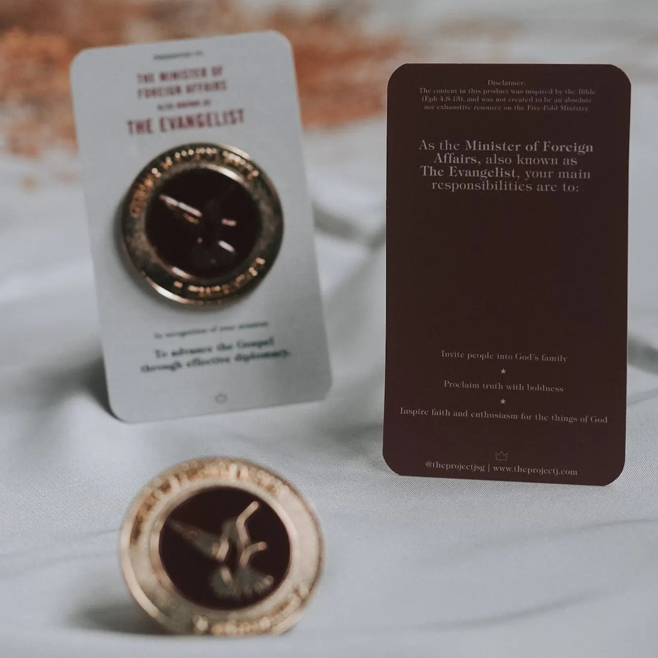 The Evangelist | 5-Fold Commissioning Pins - The Project J