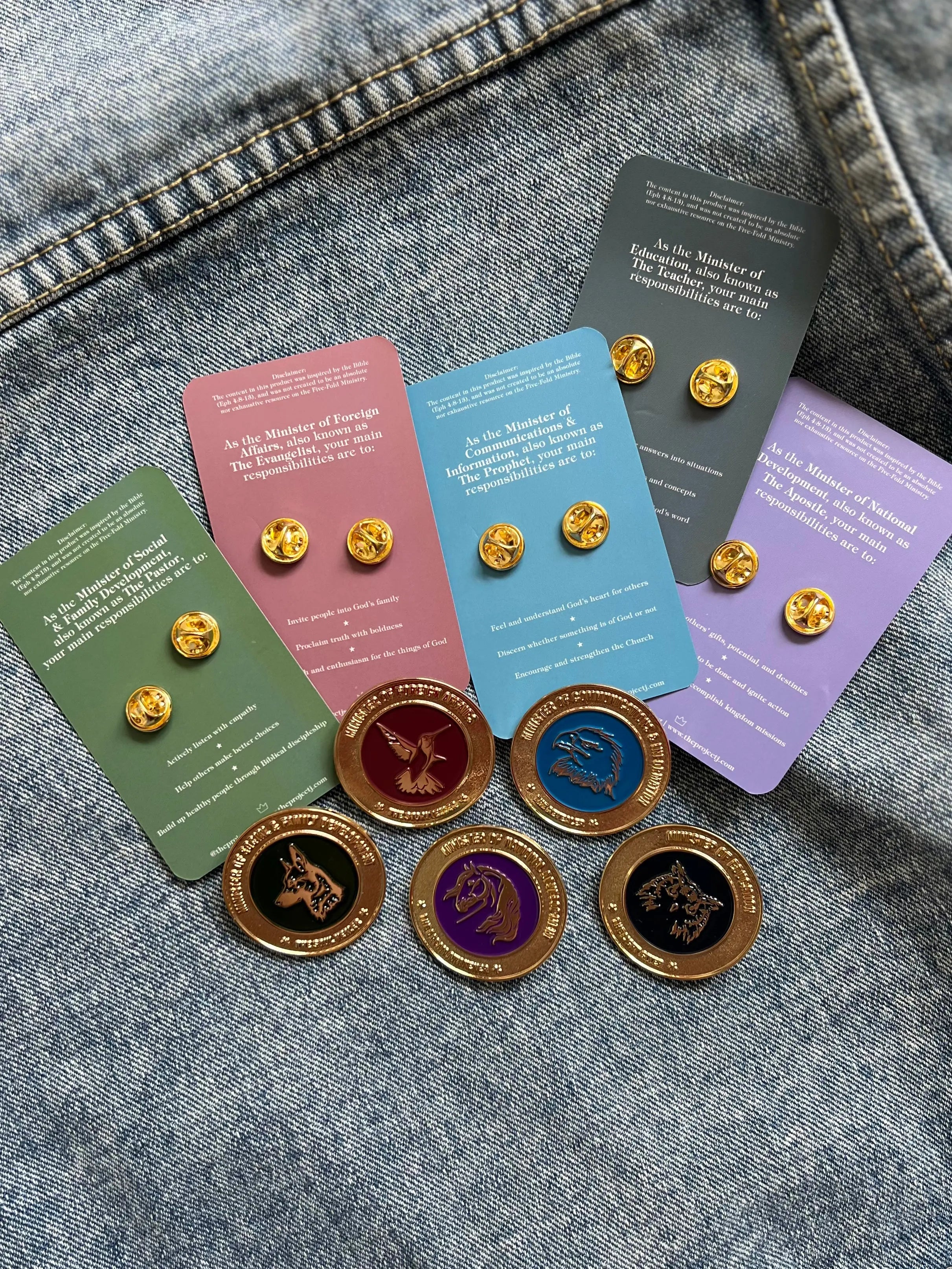 The Teacher | 5-Fold Commissioning Pins - The Project J