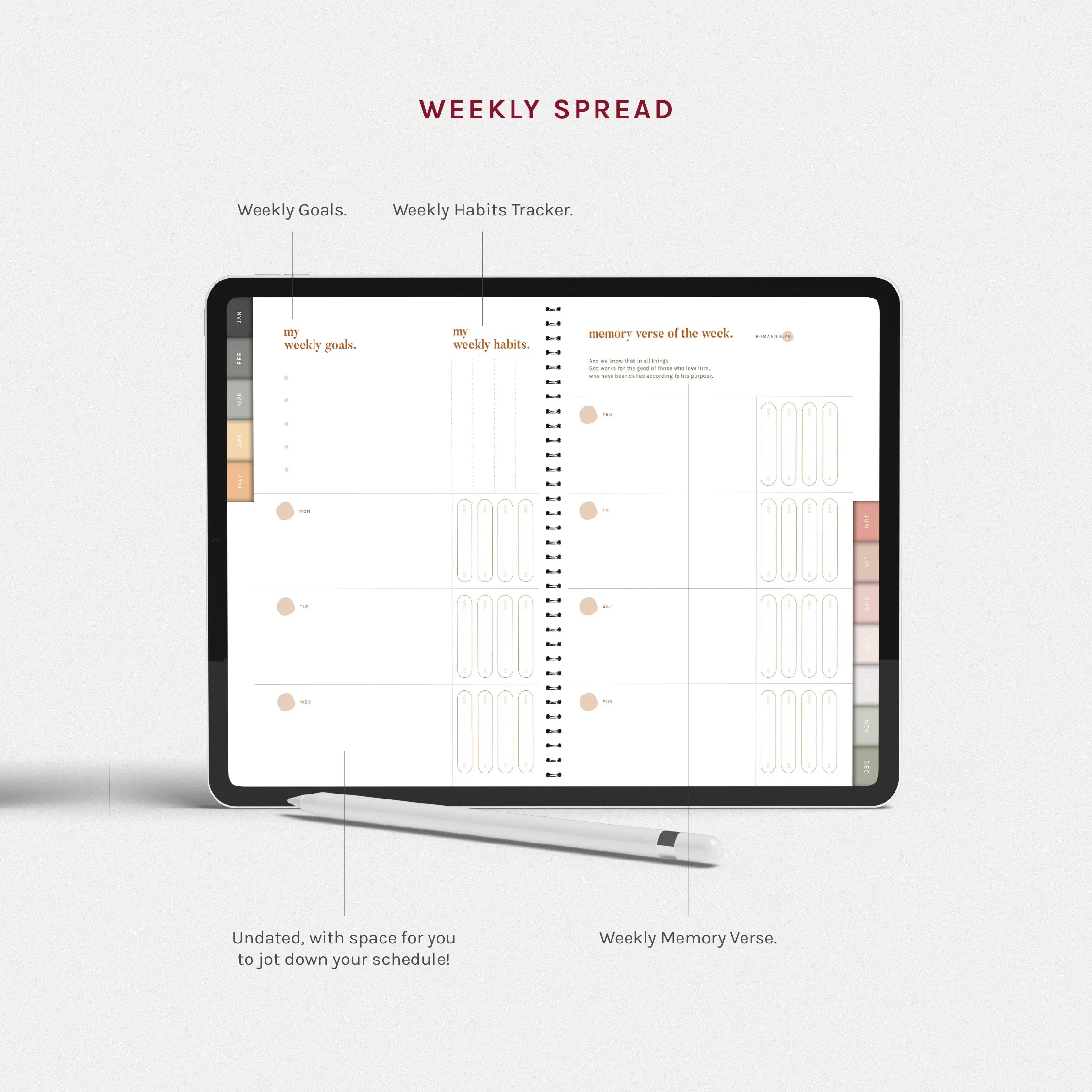 Undated Planner: Year of Goodness | Digital - The Project J