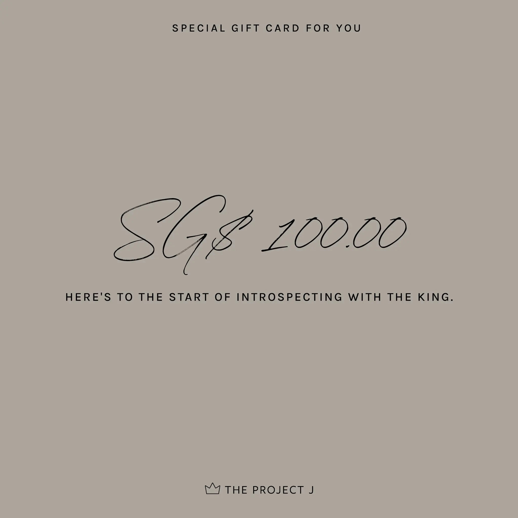 Send a Gift Card - The Project J