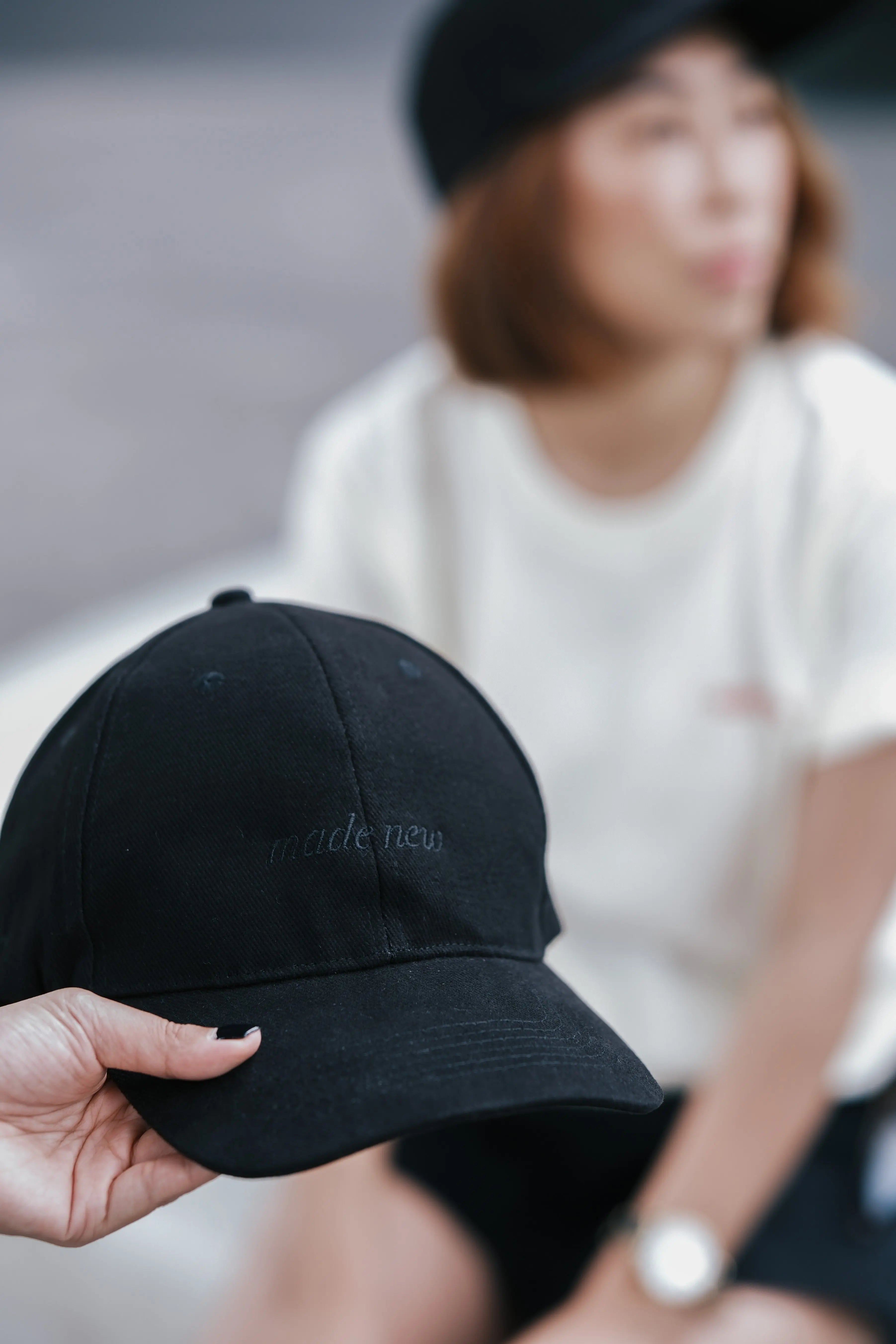 made new | Baseball Cap in Black