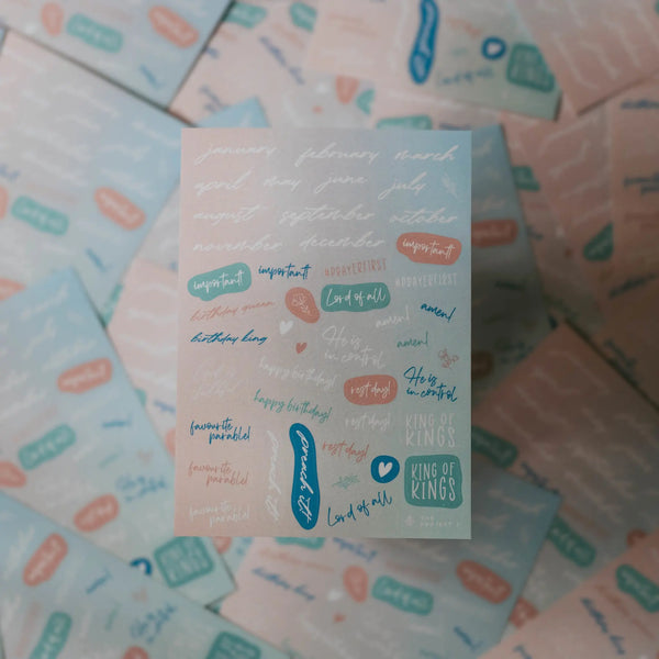 Chokhmah Planner Sticker Sheet