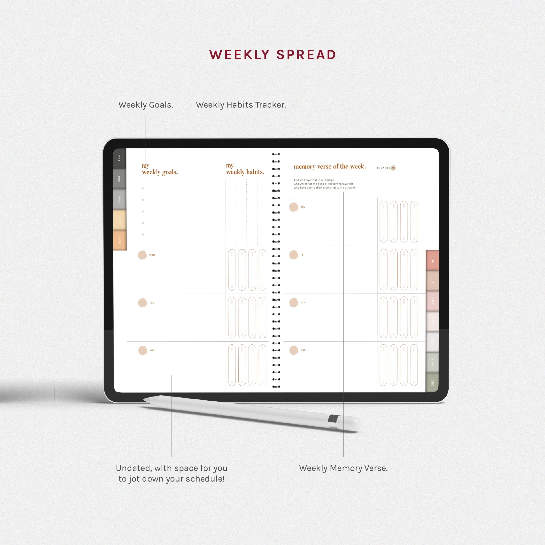 Undated Planner: Year of Goodness | Digital